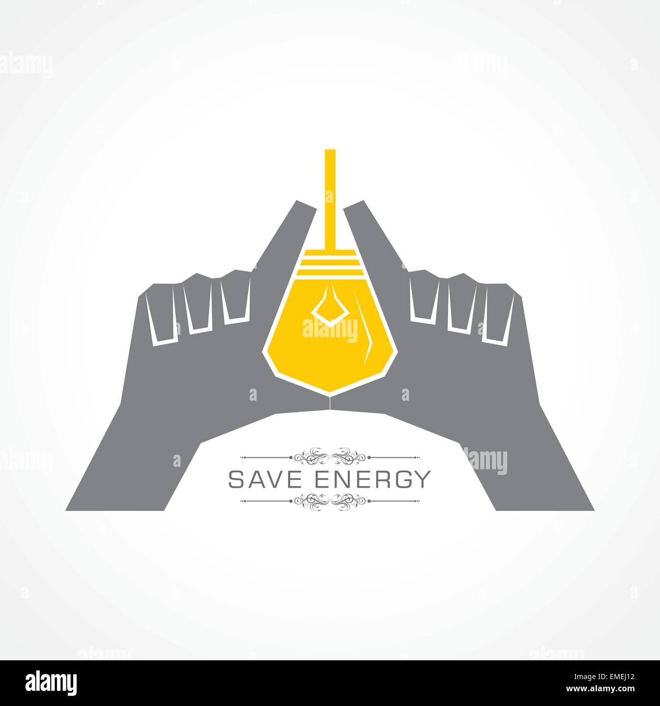 Concept d'économiser de l'énergie vecteur stock Illustration de Vecteur