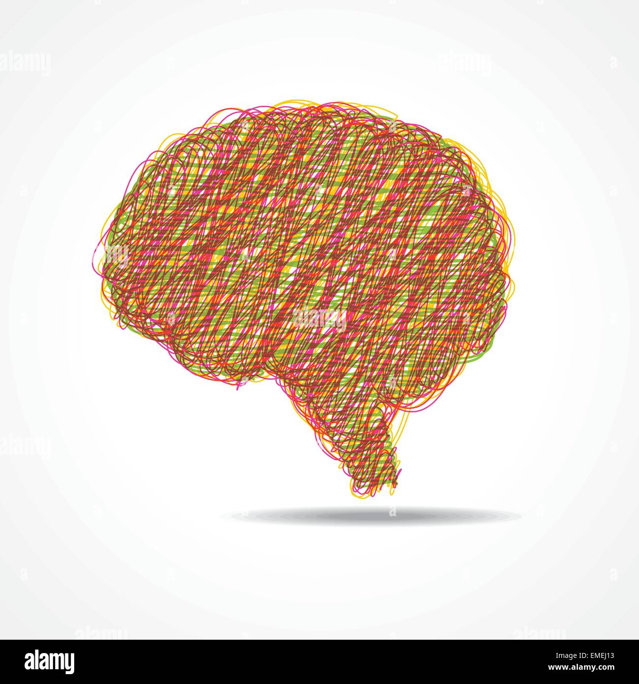 L'esprit ou du cerveau esquisse vecteur stock symbol Illustration de Vecteur