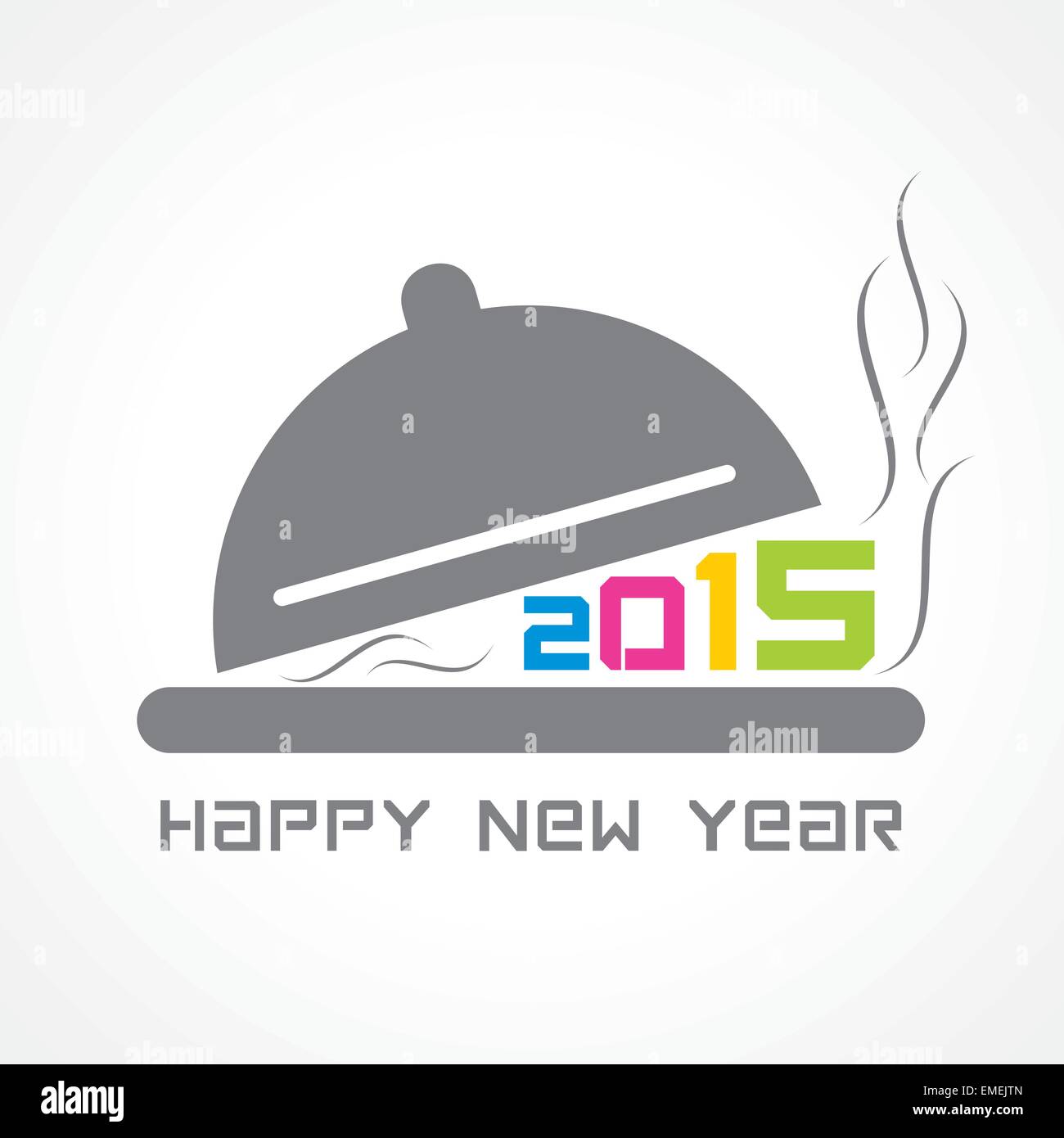 Nouvelle Année de création 2015 Conception avec restaurant concept stock vector Illustration de Vecteur
