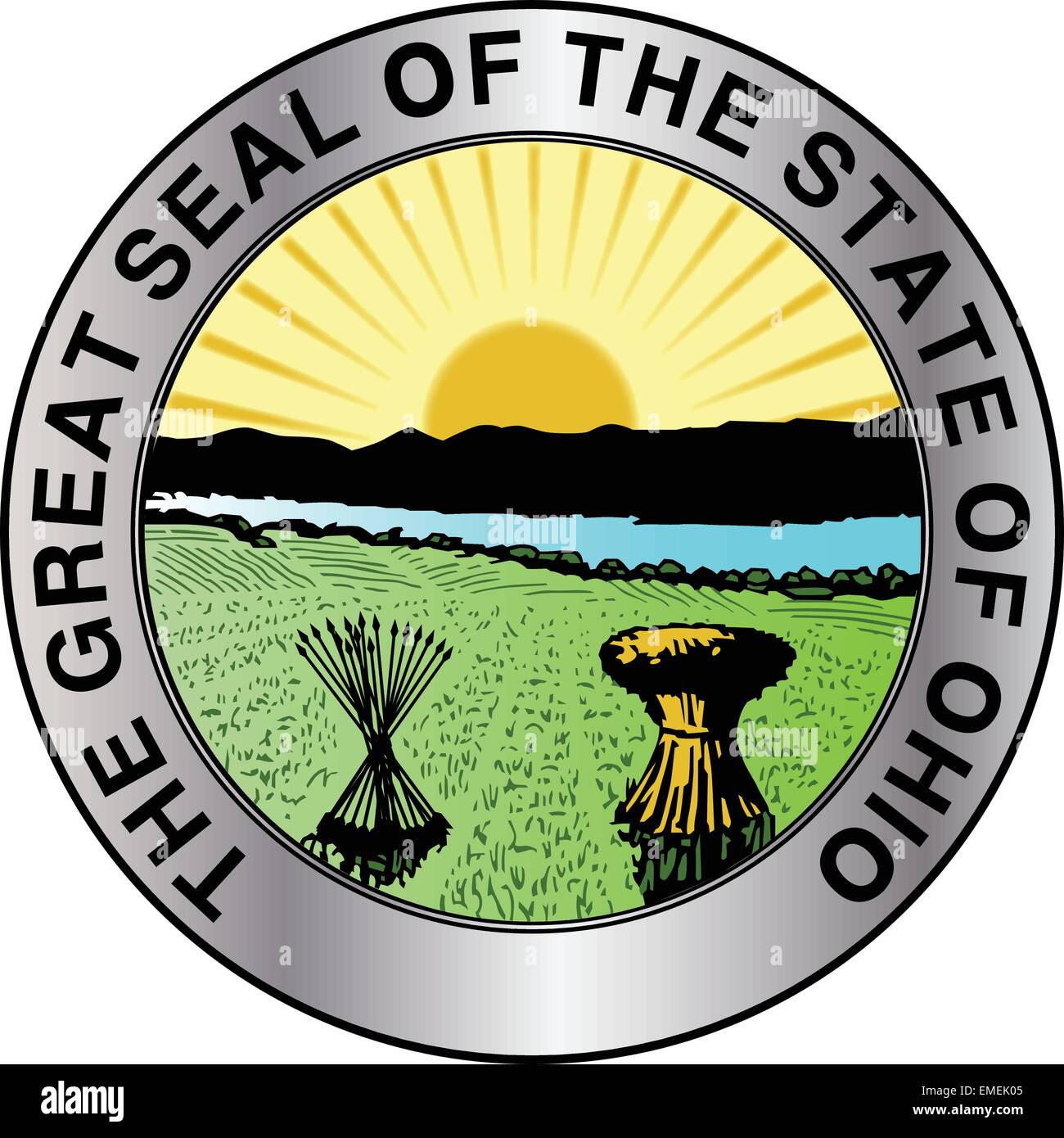 Sceau de l’état de l’Ohio Illustration de Vecteur