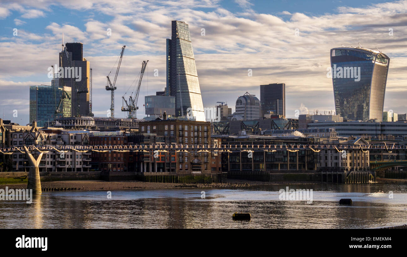 Les toits de la ville de Londres au sud de la Tamise, Londres, Grande-Bretagne Banque D'Images