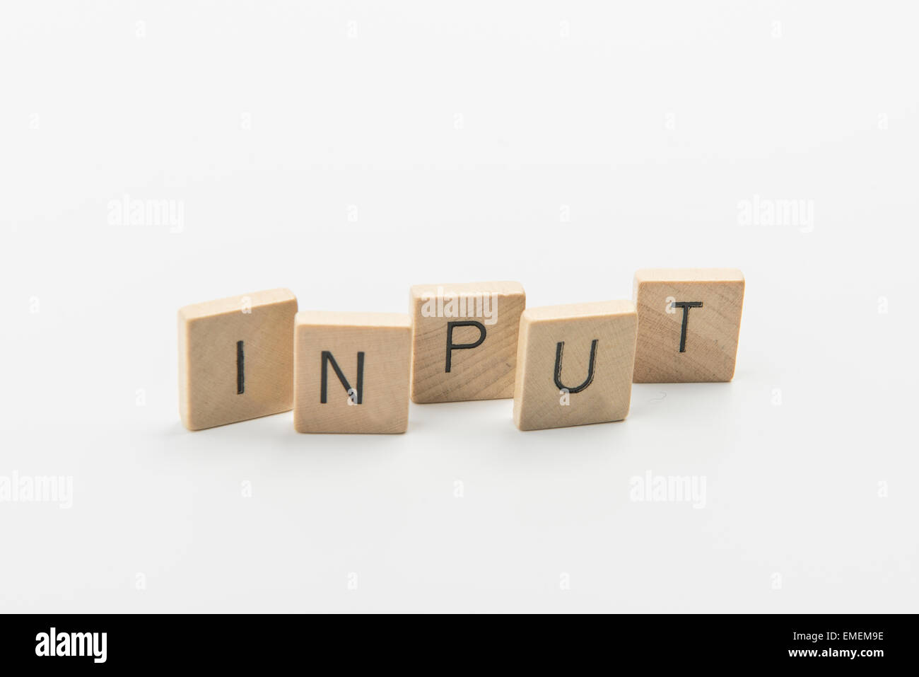 Le mot formé par pièces de bois Banque D'Images