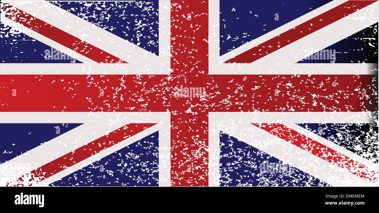 Grunge drapeau britannique Illustration de Vecteur