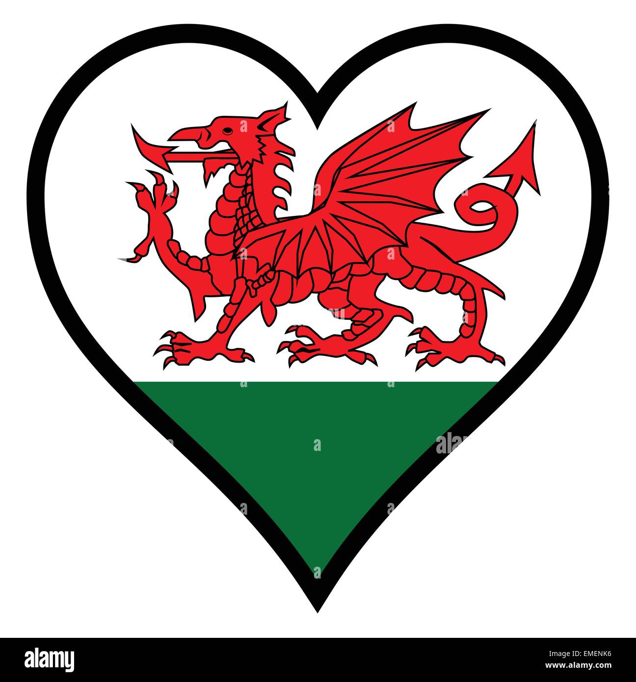 Amour au pays de Galles Illustration de Vecteur