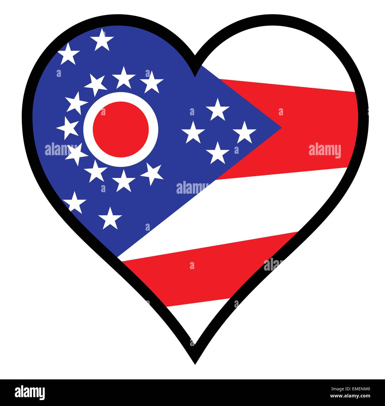 L’amour de l’Ohio Illustration de Vecteur