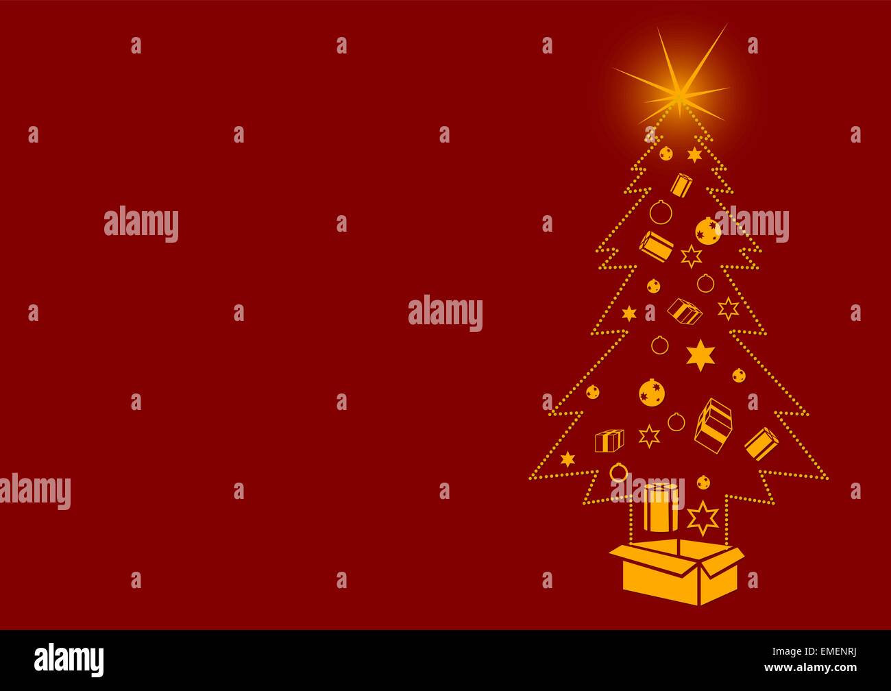 Arbre de Noël en pointillés Illustration de Vecteur