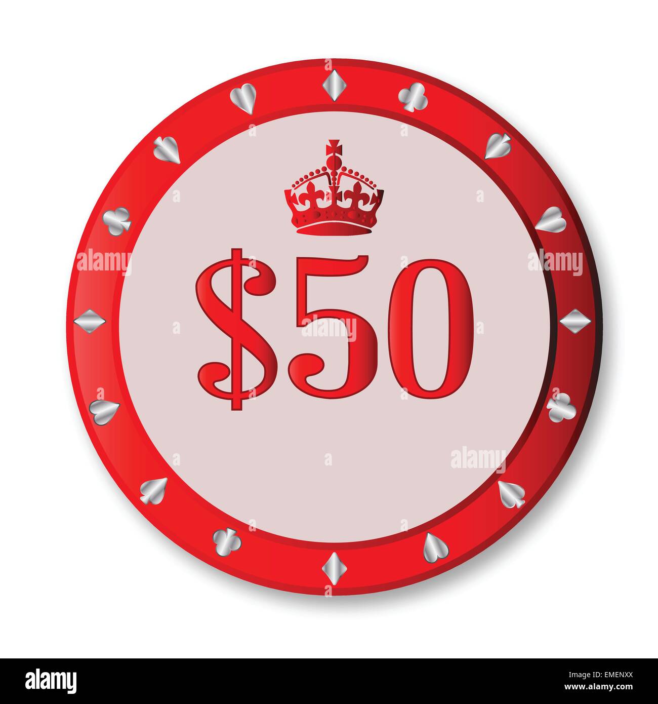 Puce de 50 dollars Illustration de Vecteur
