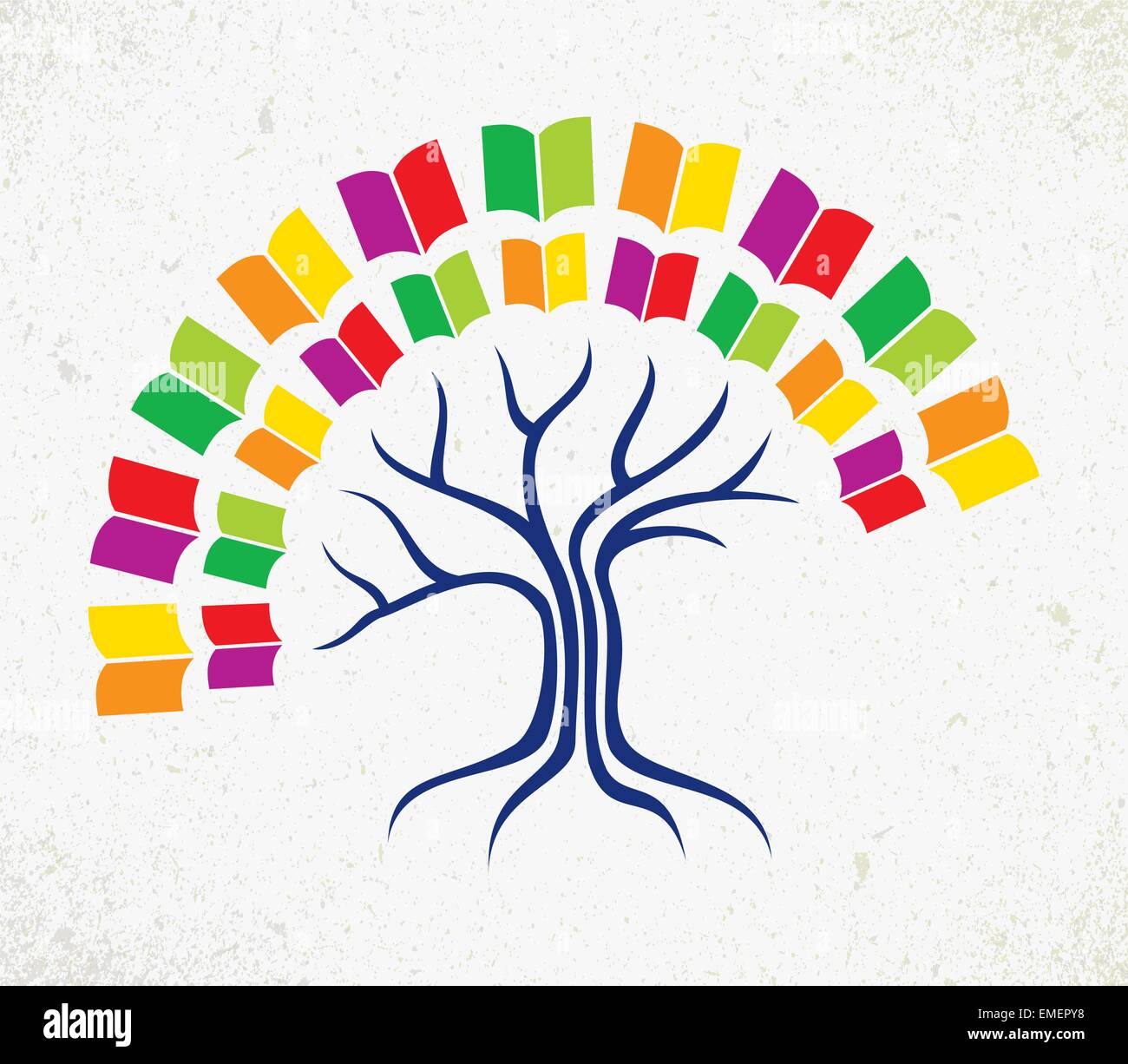 Arbre généalogique éducation concept de livre Illustration de Vecteur