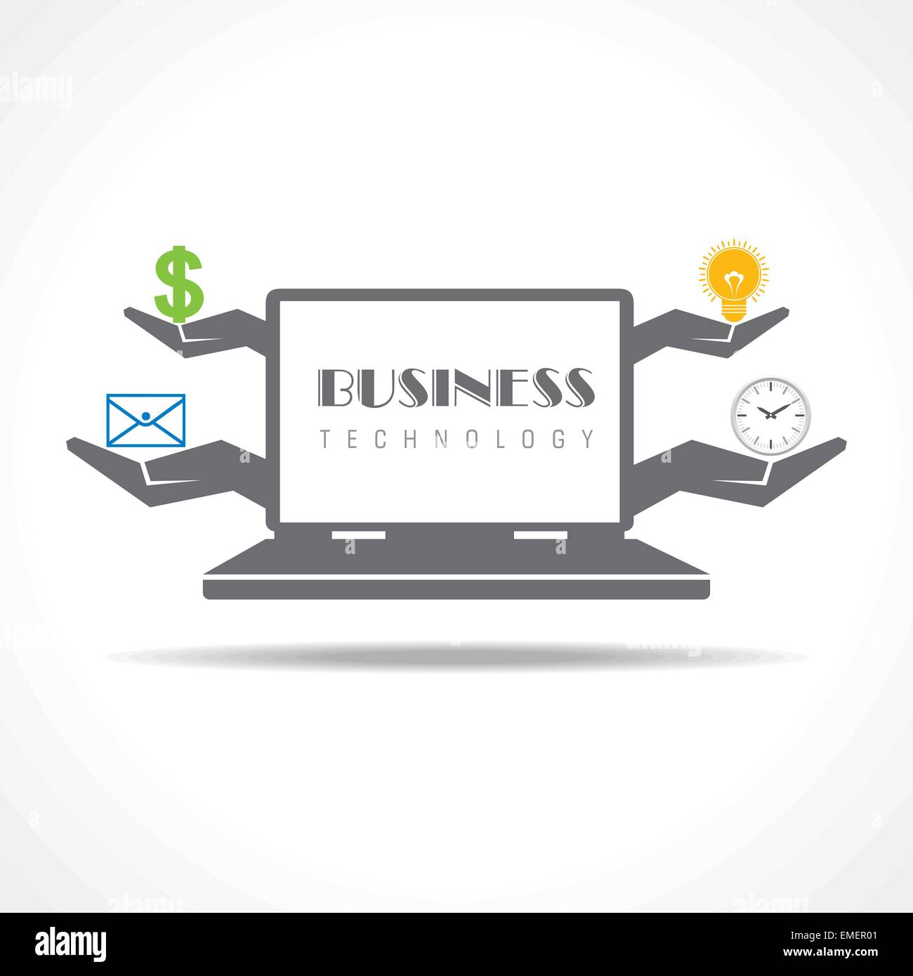 La technologie de l'entreprise concept avec vecteur stock Illustration de Vecteur