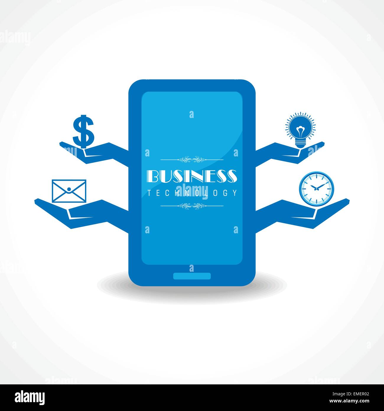 La technologie de l'entreprise concept avec vecteur stock mobile Illustration de Vecteur