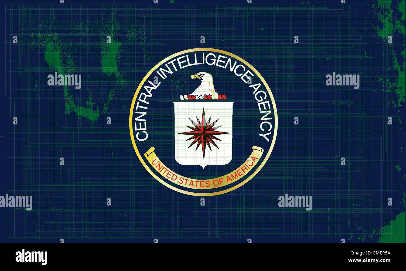 Drapeau de la CIA Grunge Illustration de Vecteur