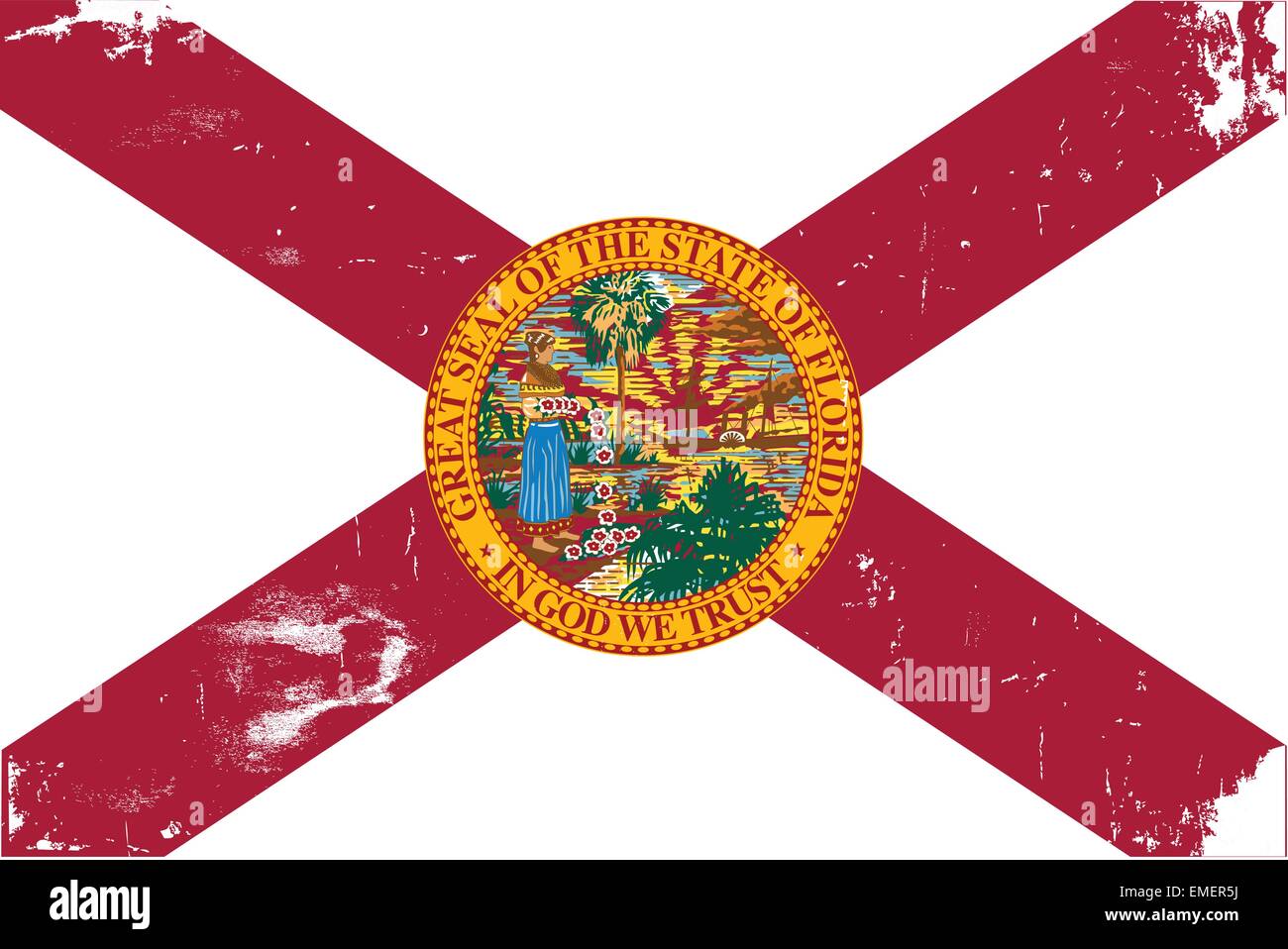 Drapeau de l'État de Floride Illustration de Vecteur