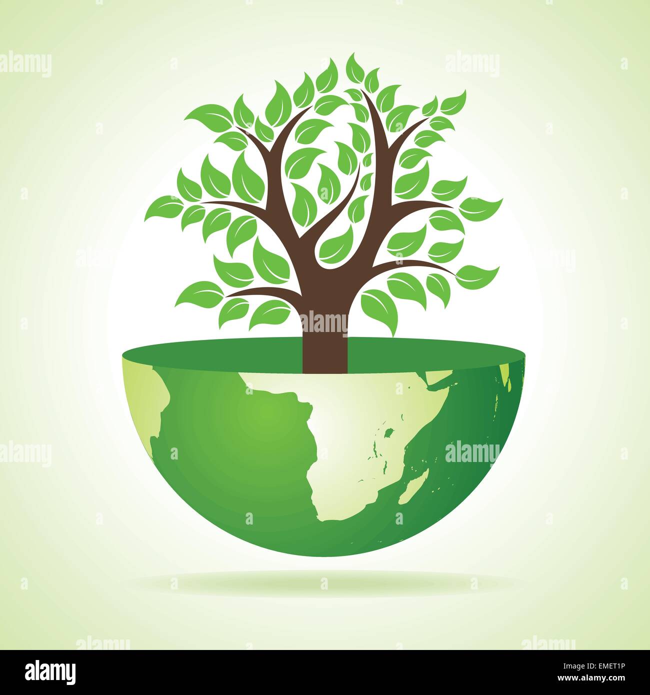 Arbre à l'intérieur de la terre- vector illustration Illustration de Vecteur