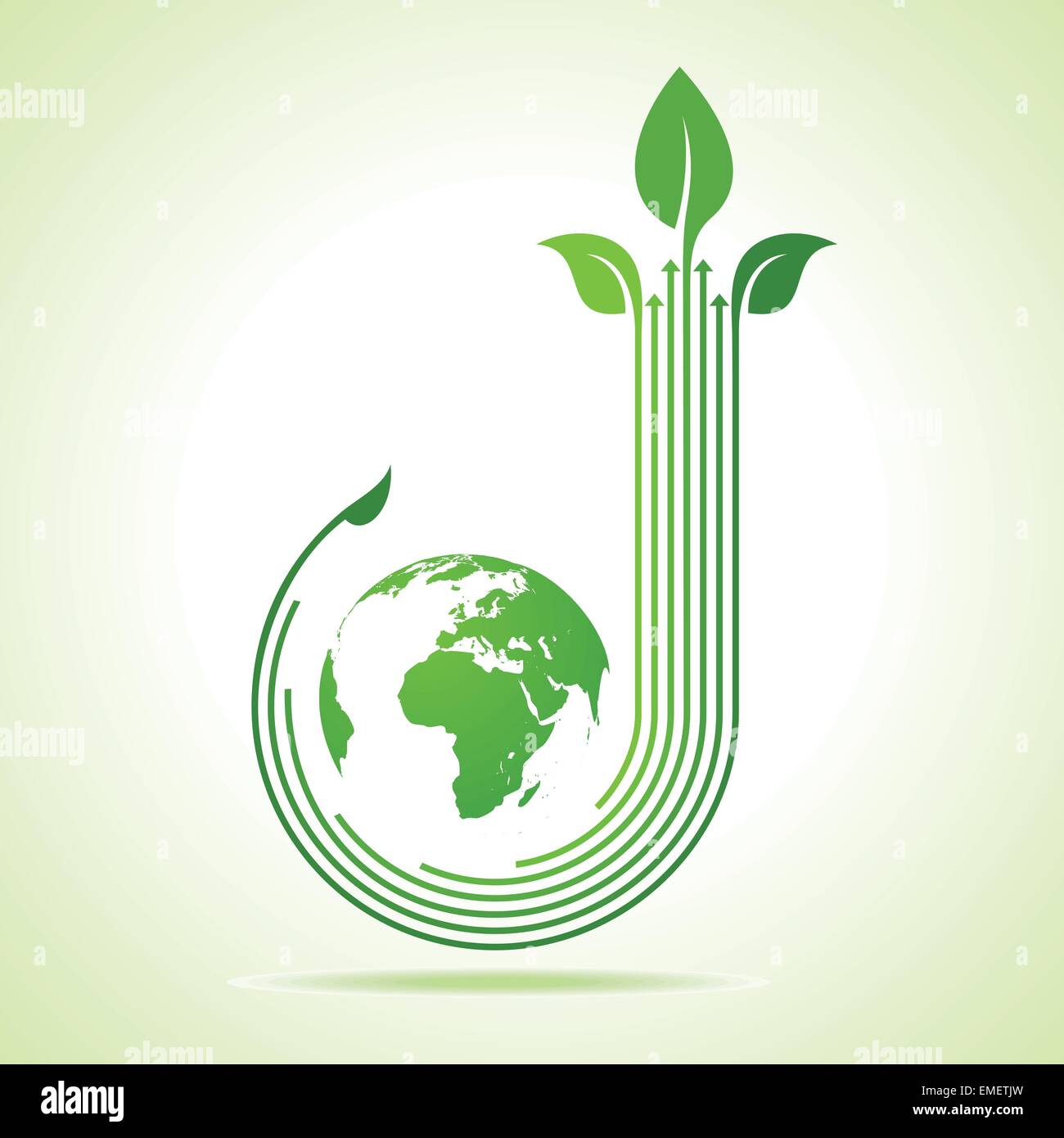 Ecology Concept - logo d'entreprise avec la terre stock vector Illustration de Vecteur