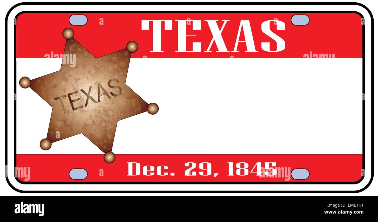 Plaque de Texas Illustration de Vecteur