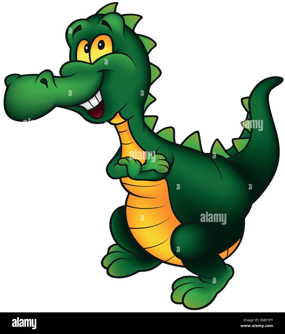 Happy Smiling Dino Illustration de Vecteur