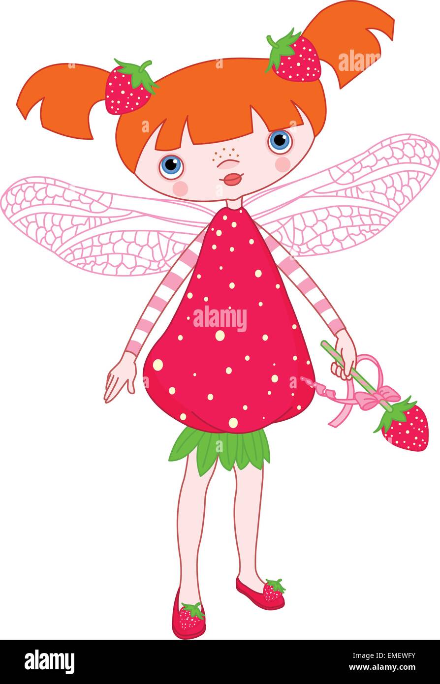 Strawberry fairy Illustration de Vecteur