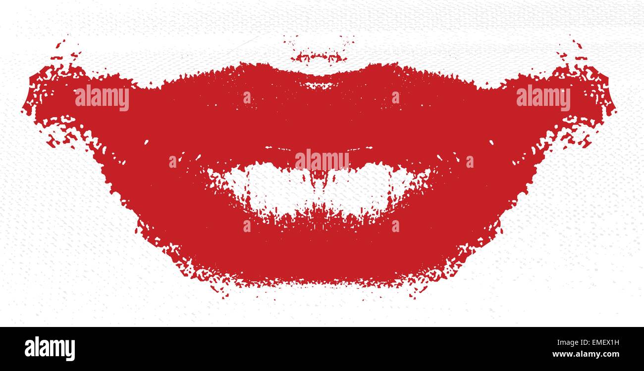 Barbouiller de rouge à lèvres sur les tissus Illustration de Vecteur