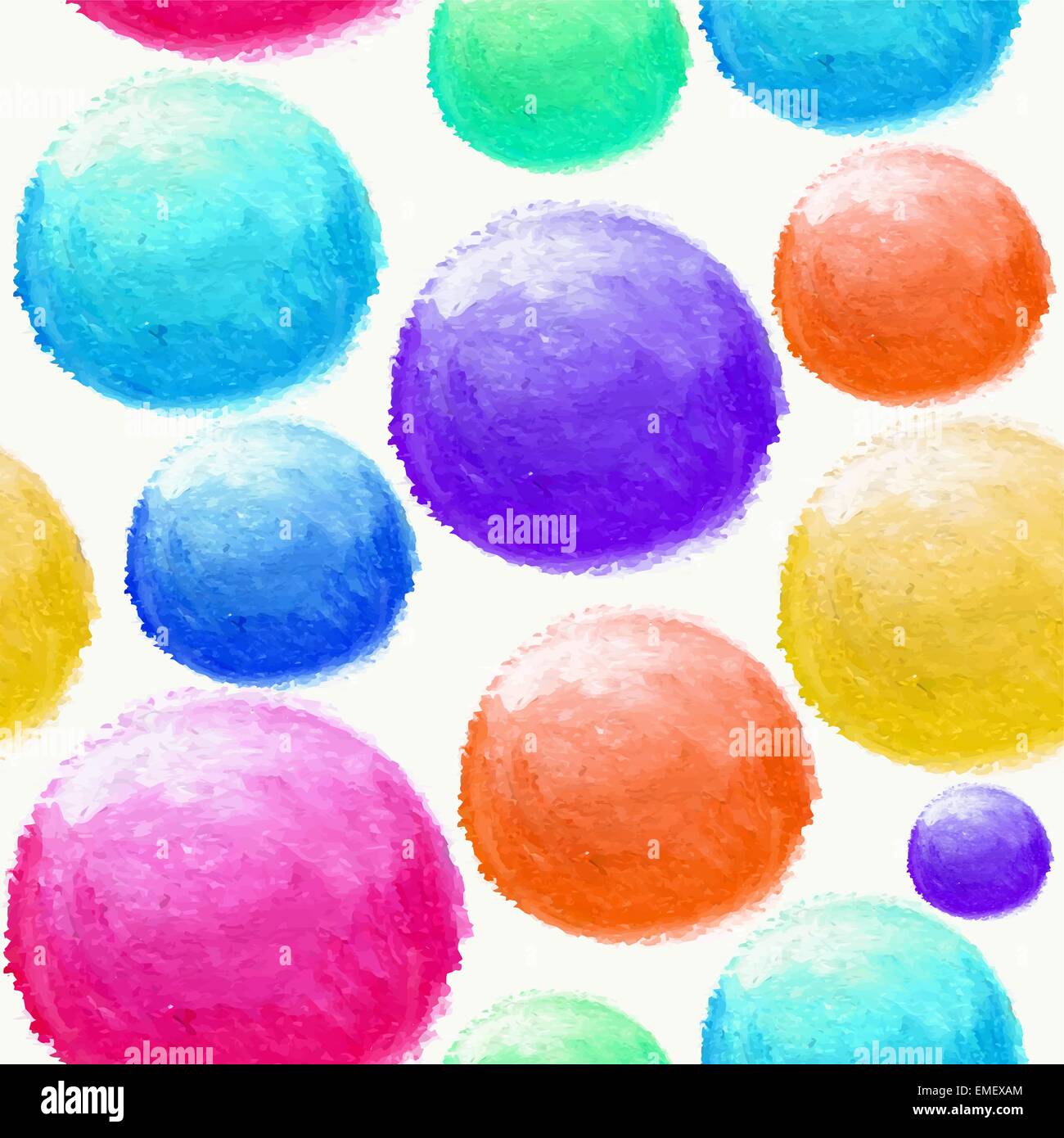 Aquarelle coloré motif transparent balle Illustration de Vecteur