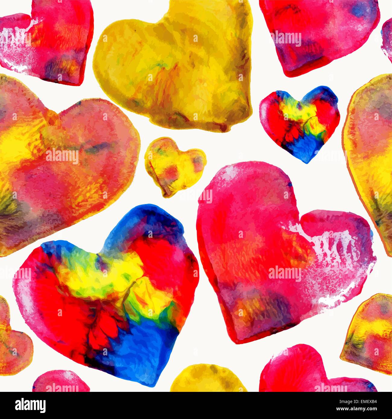 Amour coeur coloré motif de fond Illustration de Vecteur