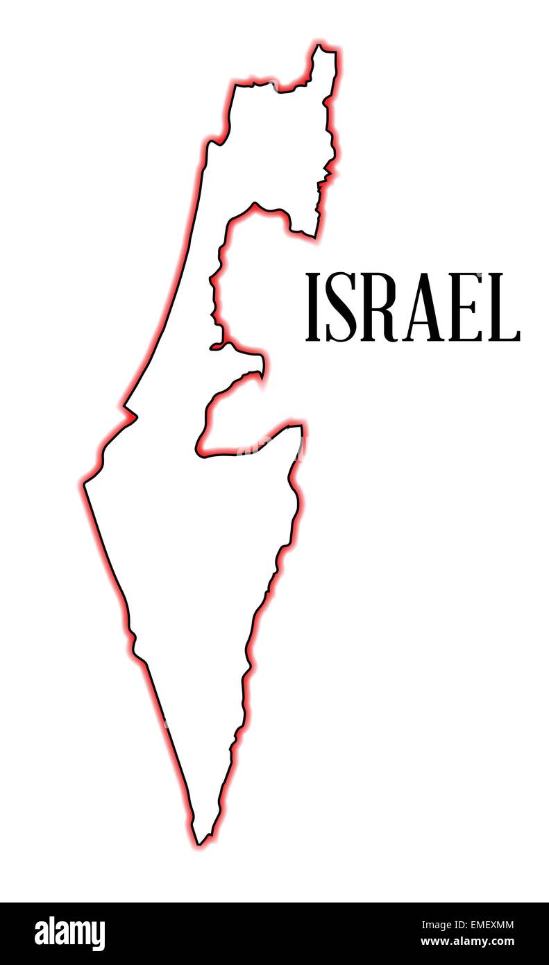 Carte d’Israël Illustration de Vecteur