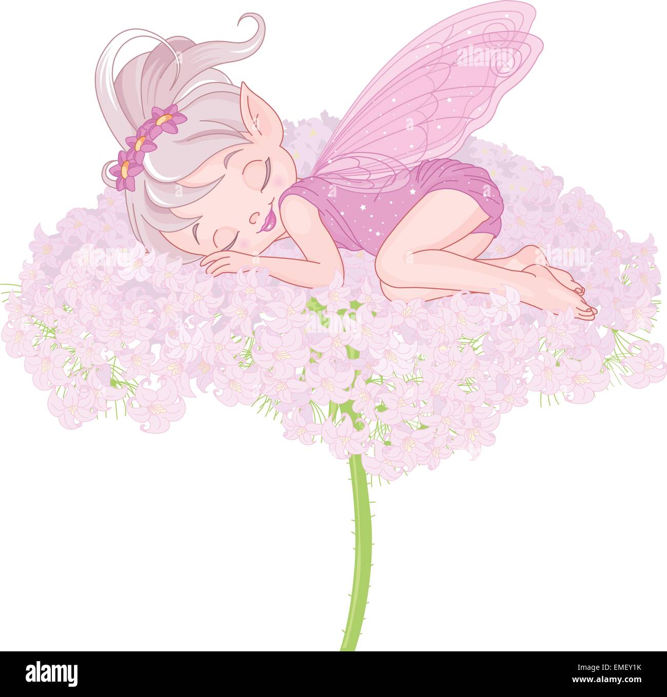 Pixy couchage Fairy Illustration de Vecteur