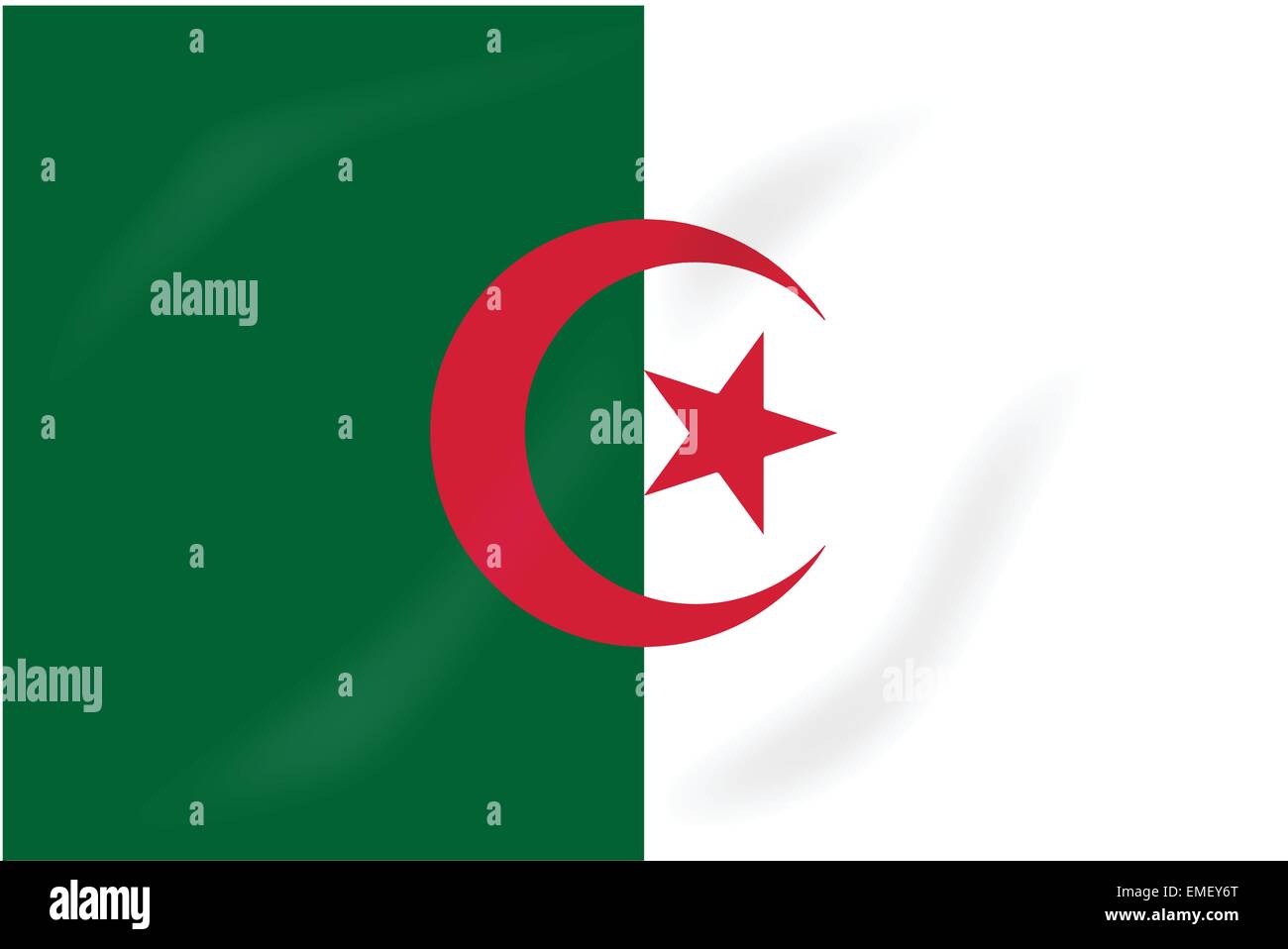 Drapeau de l’Algérie Illustration de Vecteur