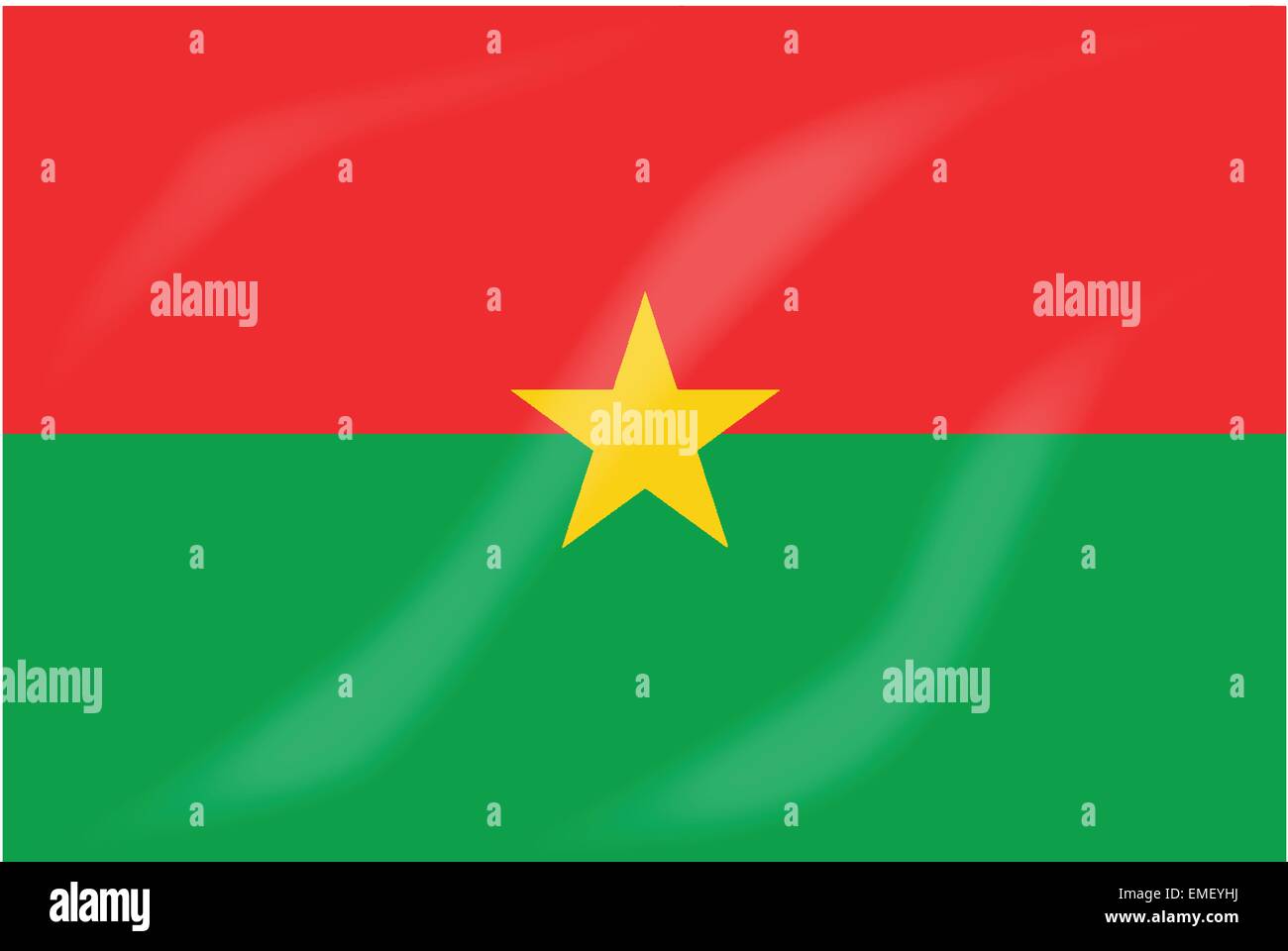 Drapeau du Burkina Faso Illustration de Vecteur
