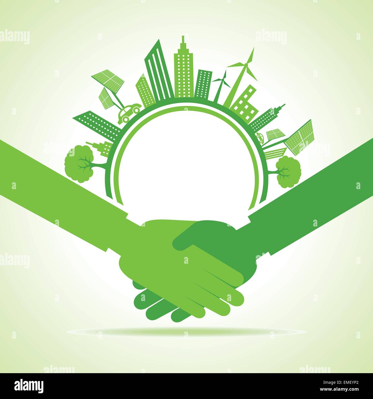 Paysage urbain Eco -aller concept vert stock vector Illustration de Vecteur