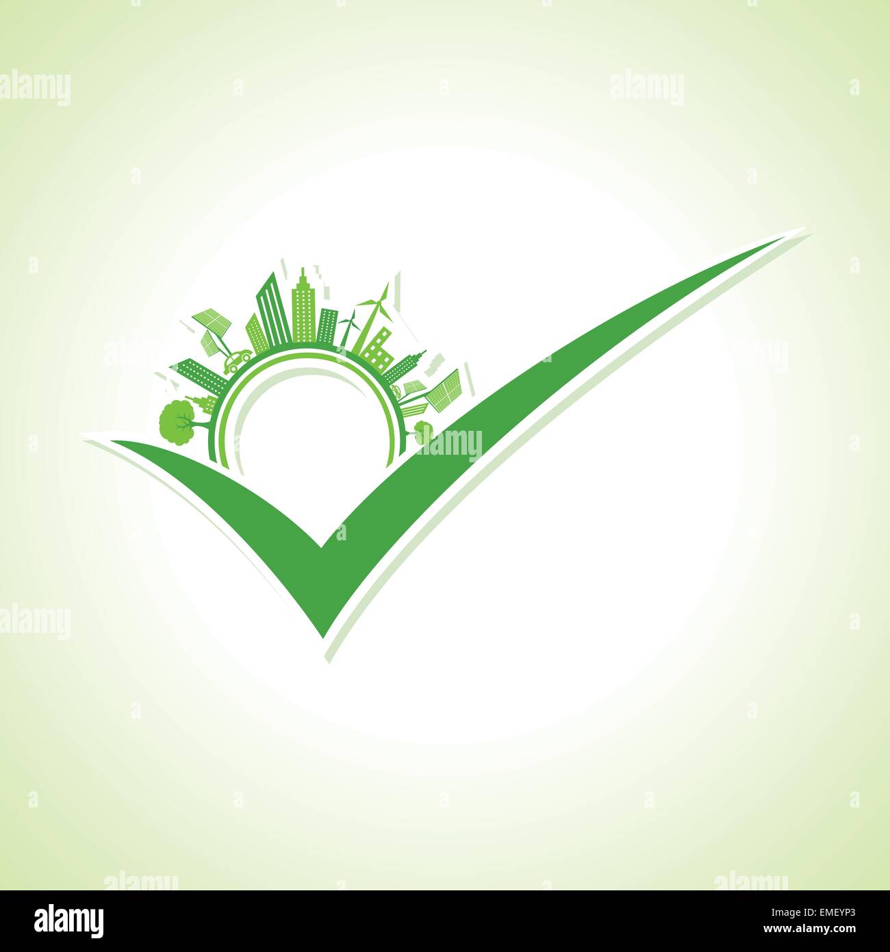 Paysage urbain Eco -aller concept vert stock vector Illustration de Vecteur