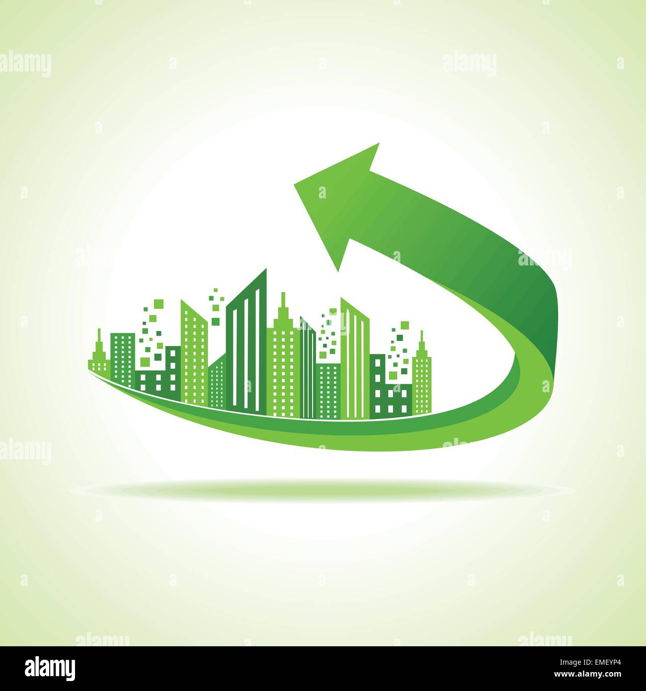 Paysage urbain Eco -aller concept vert stock vector Illustration de Vecteur