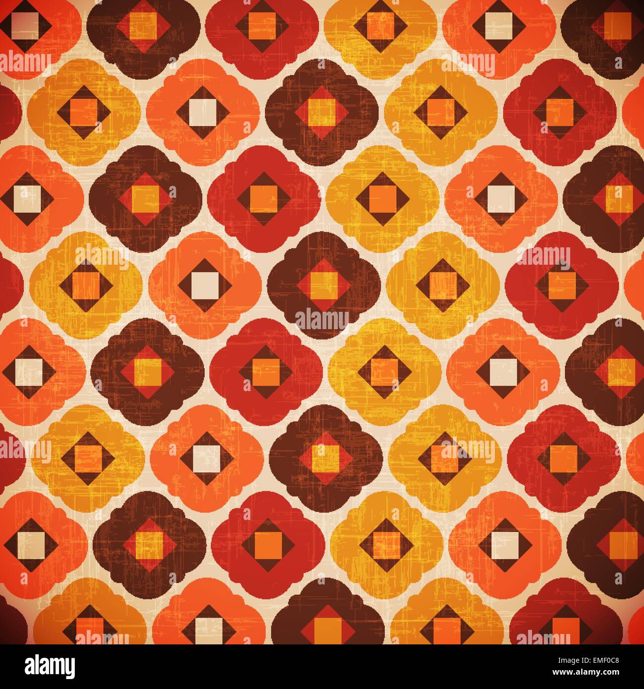 Fond abstrait géométrique rétro Illustration de Vecteur