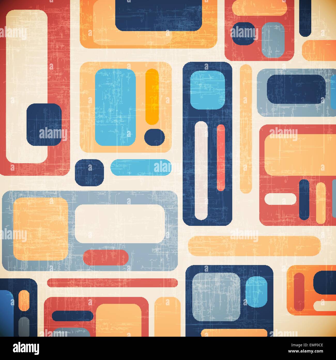 Fond abstrait géométrique rétro Illustration de Vecteur