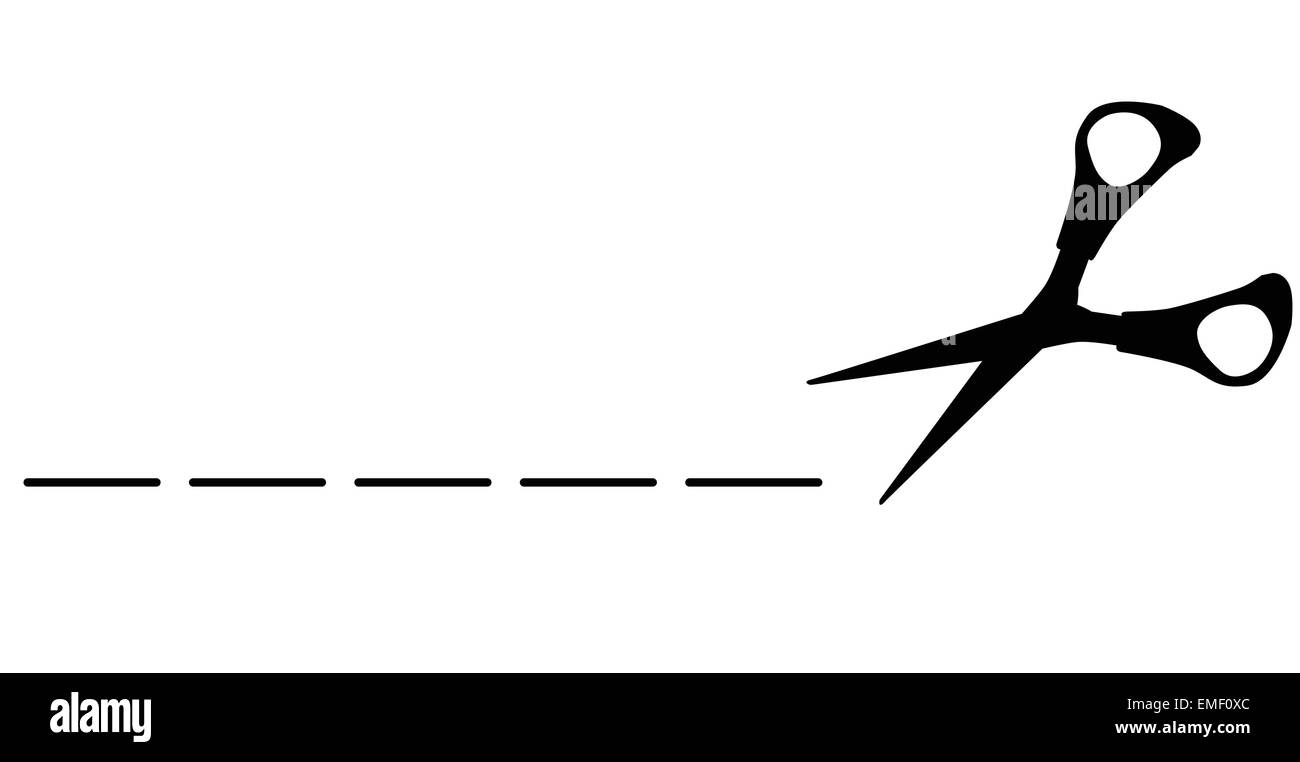 Coupez le long de la ligne pointillée Illustration de Vecteur