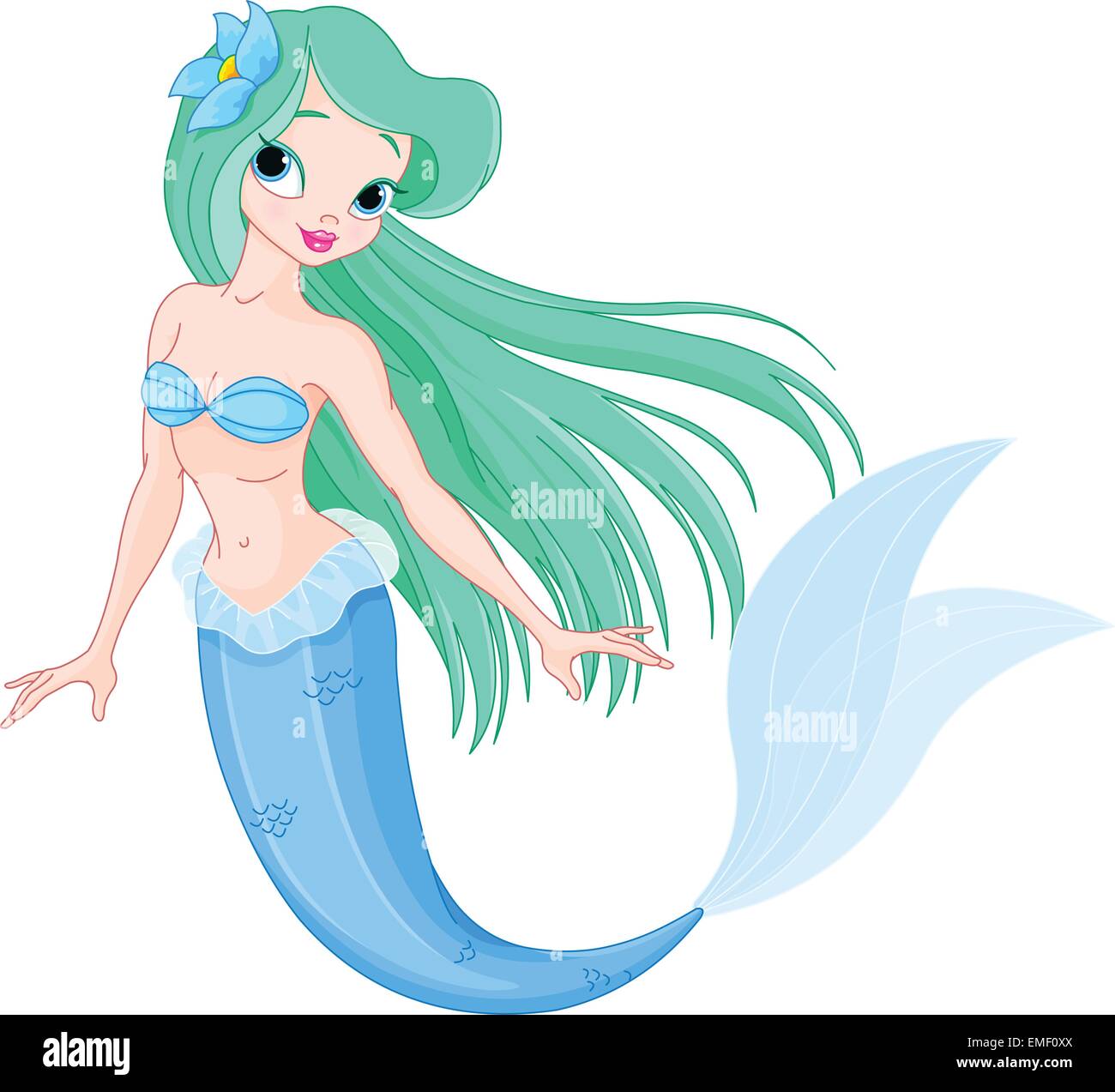 Belle Sirene Image Vectorielle Stock Alamy