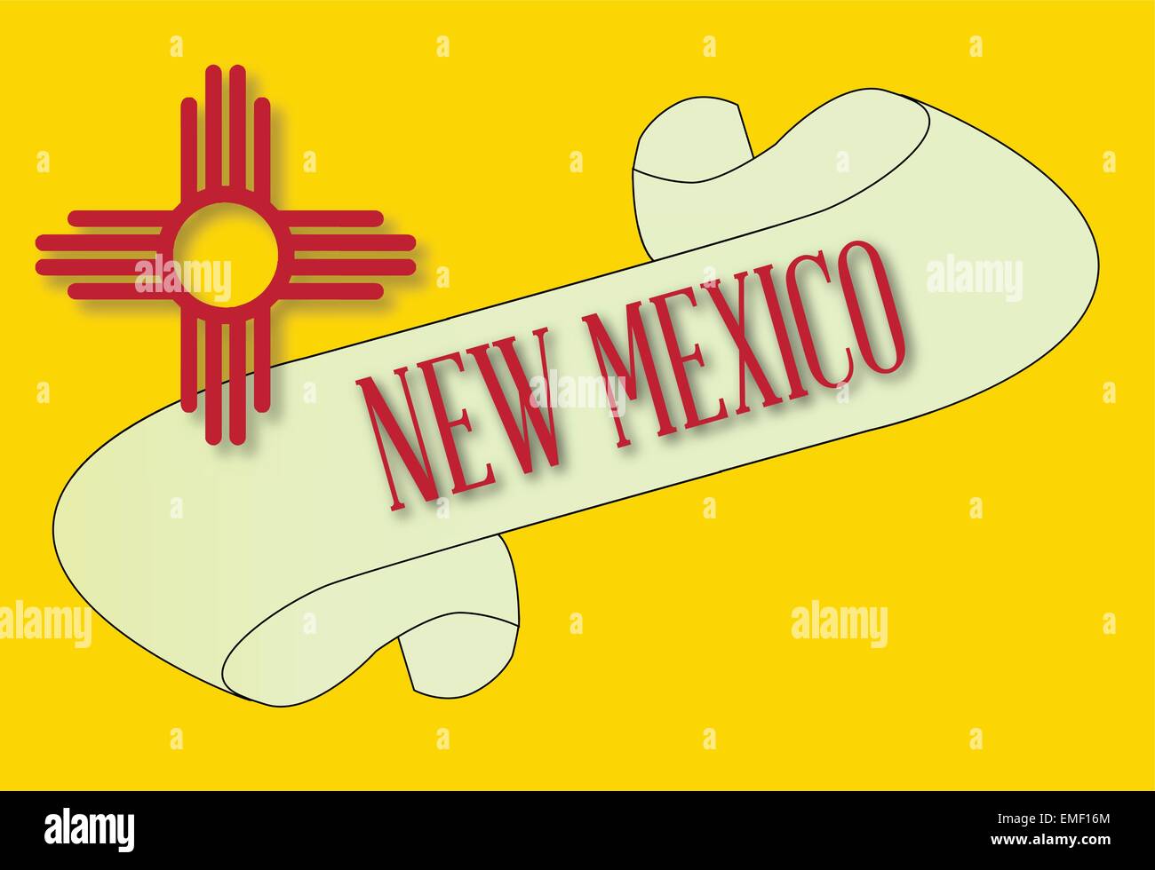 Faites défiler jusqu'au Nouveau Mexique Illustration de Vecteur
