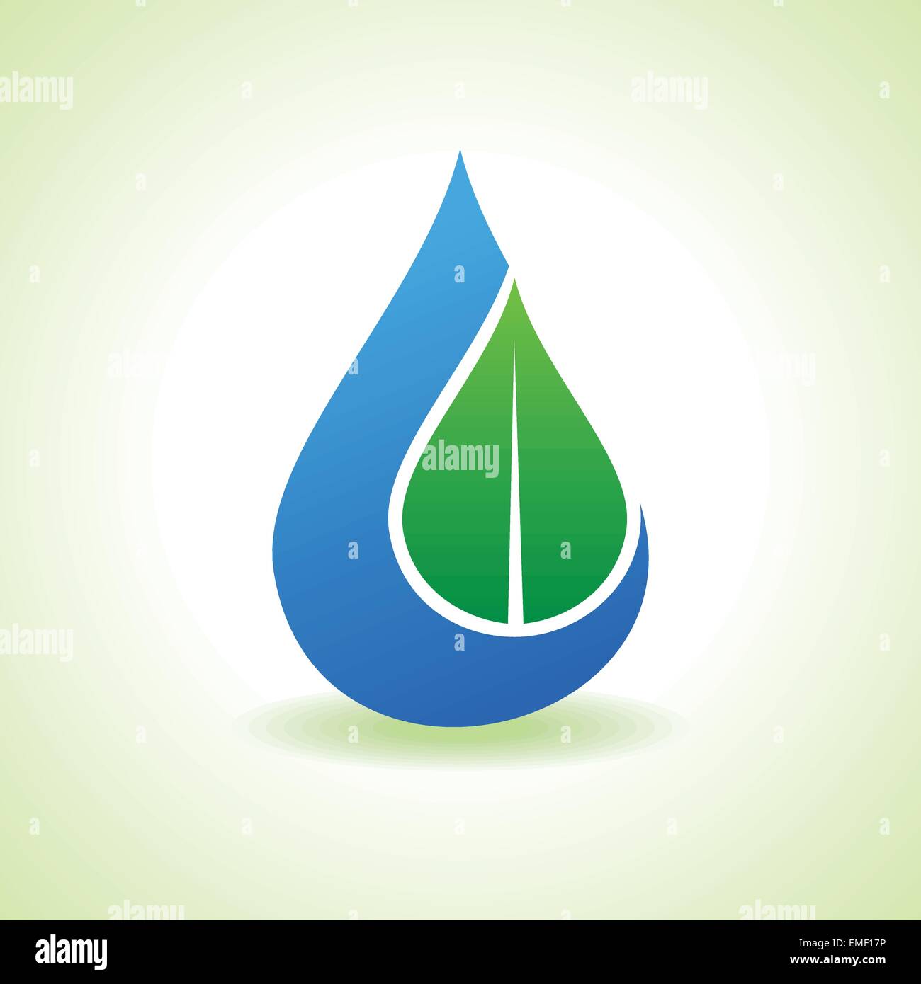 Sauver la nature Concept - à l'intérieur de la feuille waterdrop Illustration de Vecteur