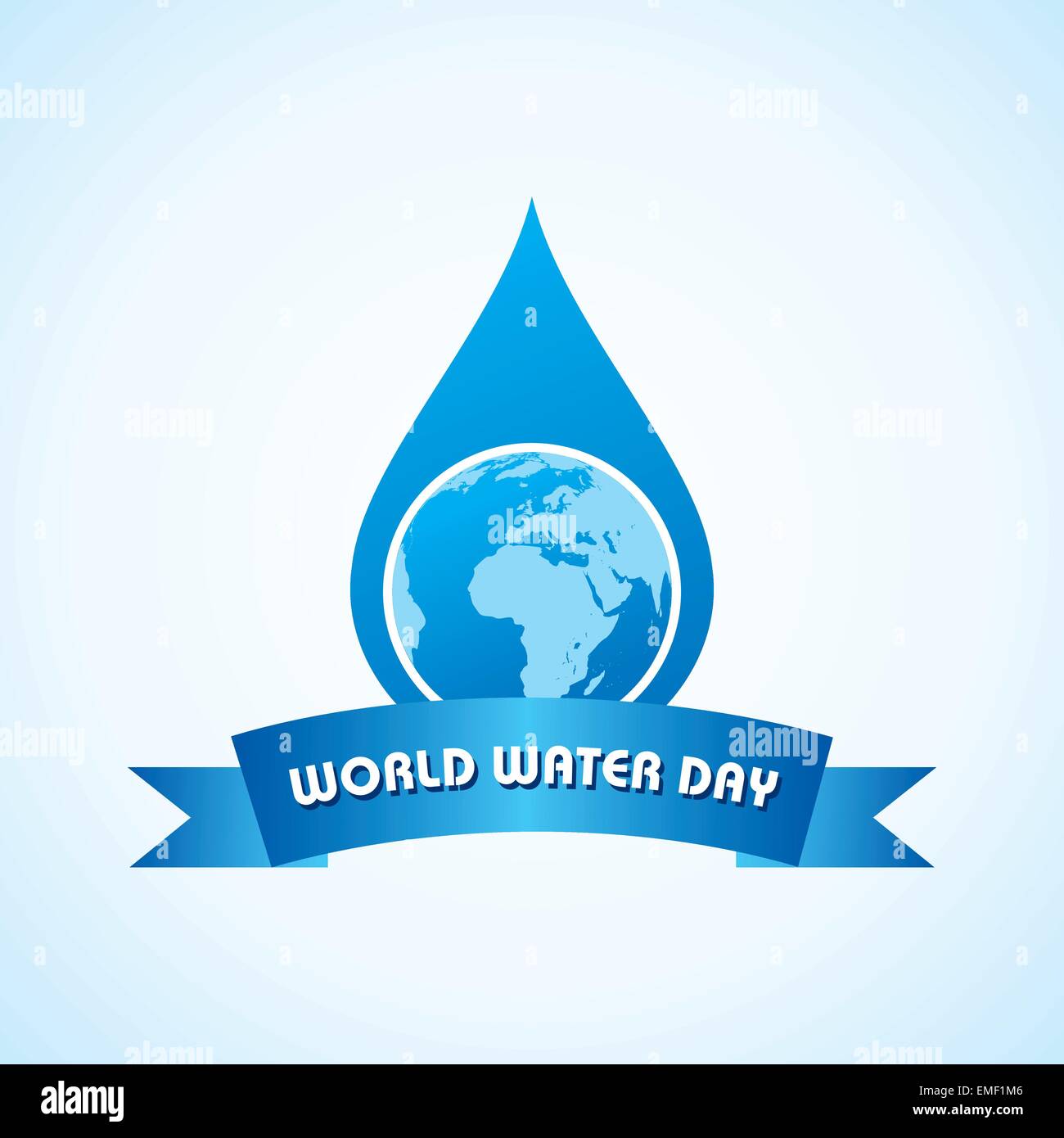 La Journée mondiale de l'eau créatrice vecteur stock Souhaits Illustration de Vecteur