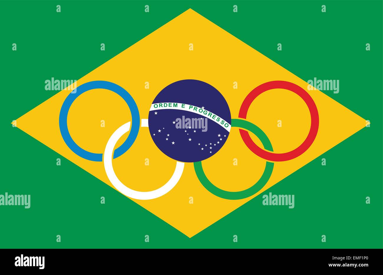 Brésil aux Jeux olympiques Illustration de Vecteur