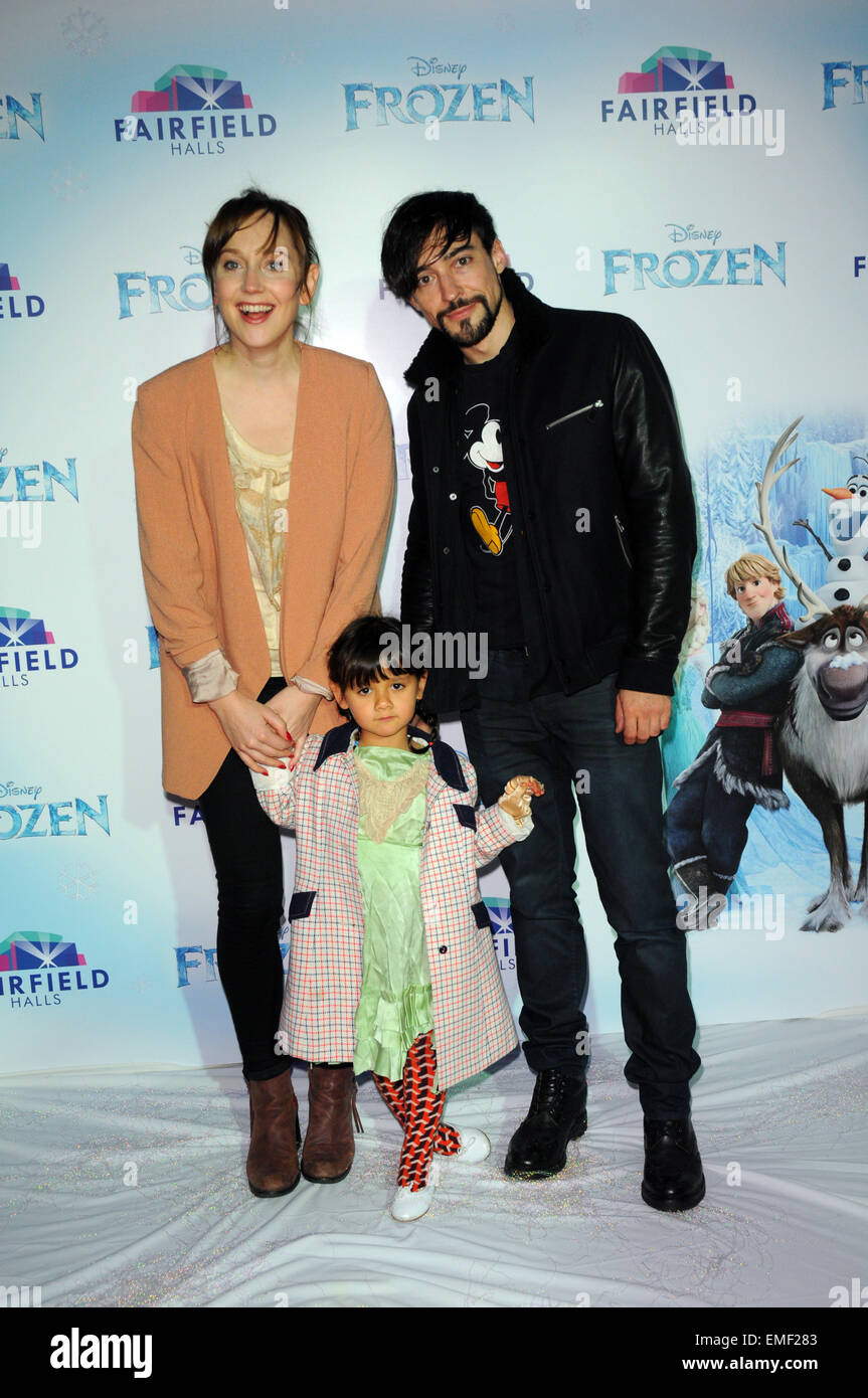 London,UK,1 novembre 2014, Hattie Morahan assiste à la projection de gala VIP Frozen chanter at Fairfield Halls à Croydon pour célébrer le lancement de leurs nouveaux grand écran. Banque D'Images