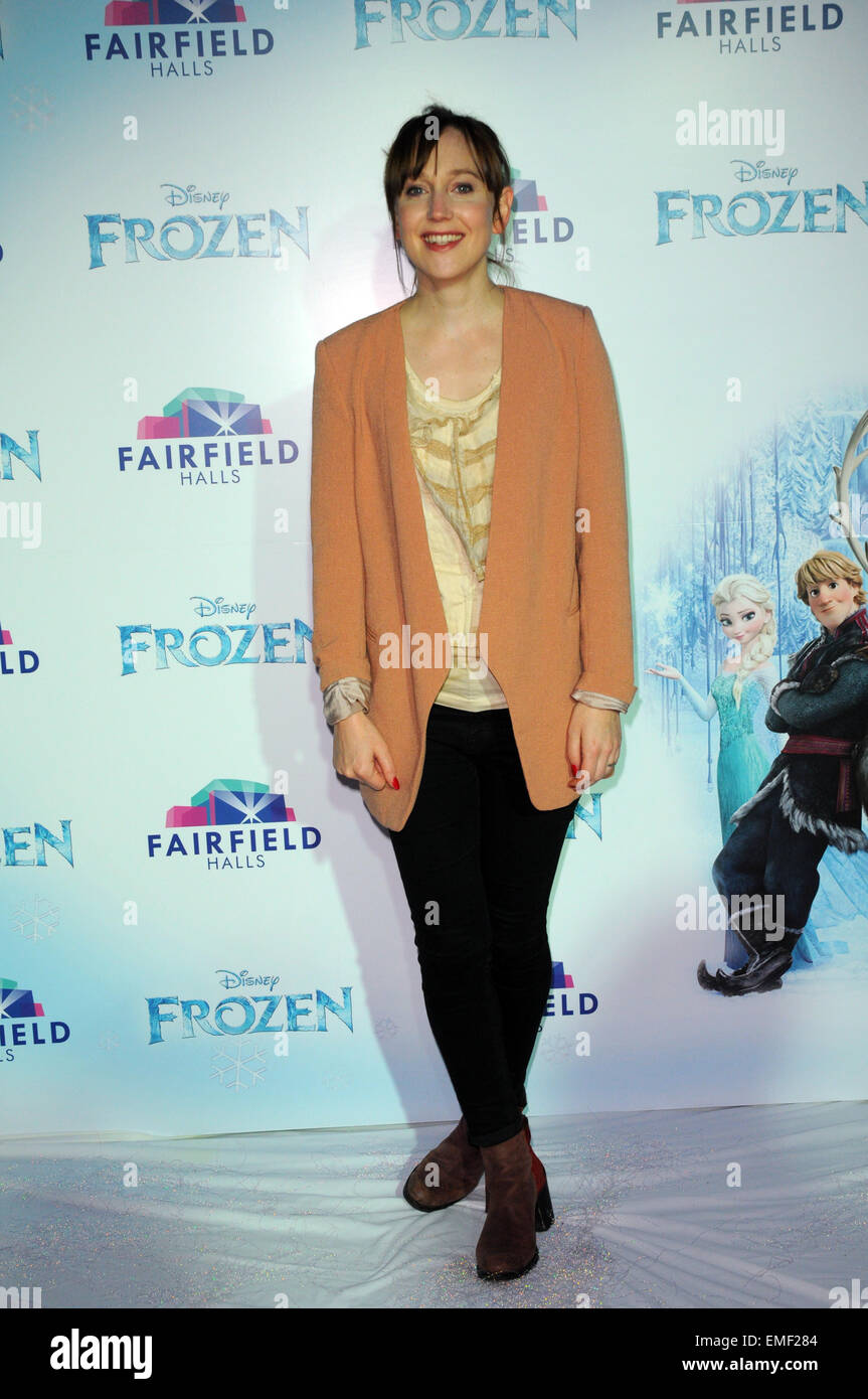 London,UK,1 novembre 2014, Hattie Morahan assiste à la projection de gala VIP Frozen chanter at Fairfield Halls à Croydon pour célébrer le lancement de leurs nouveaux grand écran. Banque D'Images