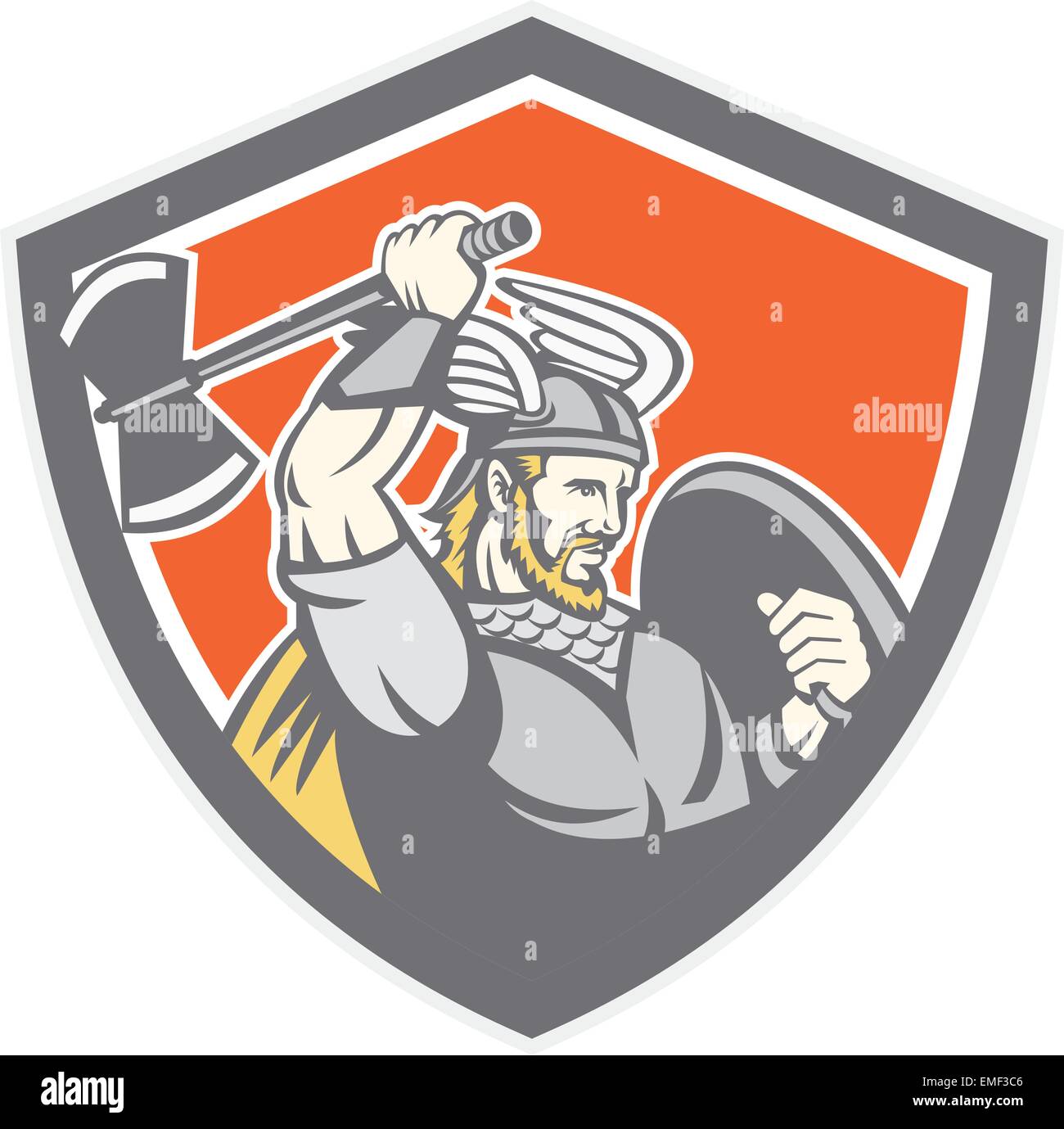 Guerrier Avec Bouclier Banque d'images vectorielles Alamy