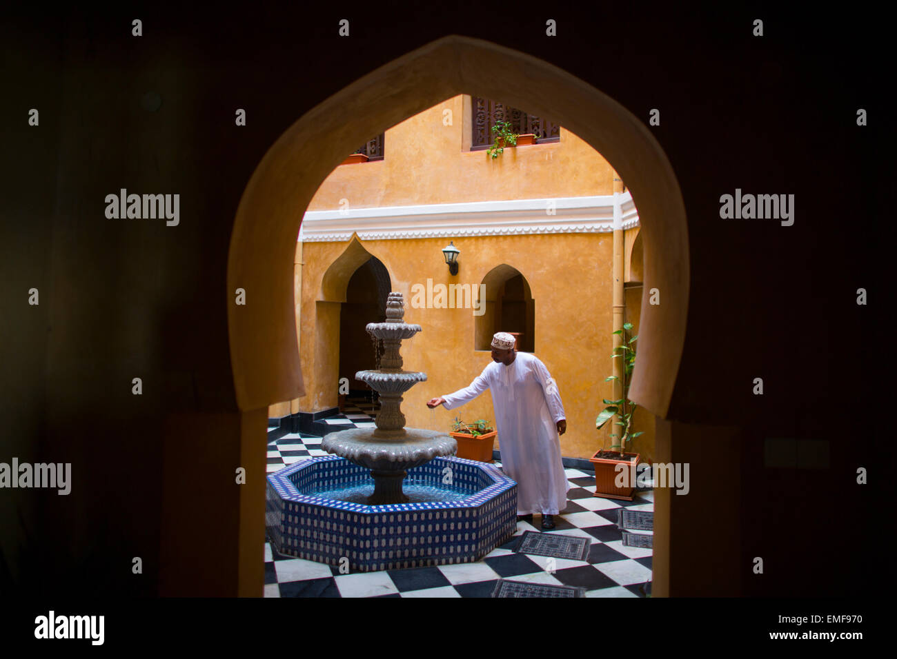 Farid Hamid, l'homme de Zanzibar. Parution du modèle. Banque D'Images