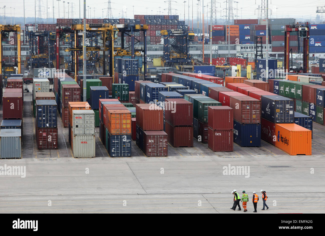 DP World Container Port de Southampton Docks Banque D'Images