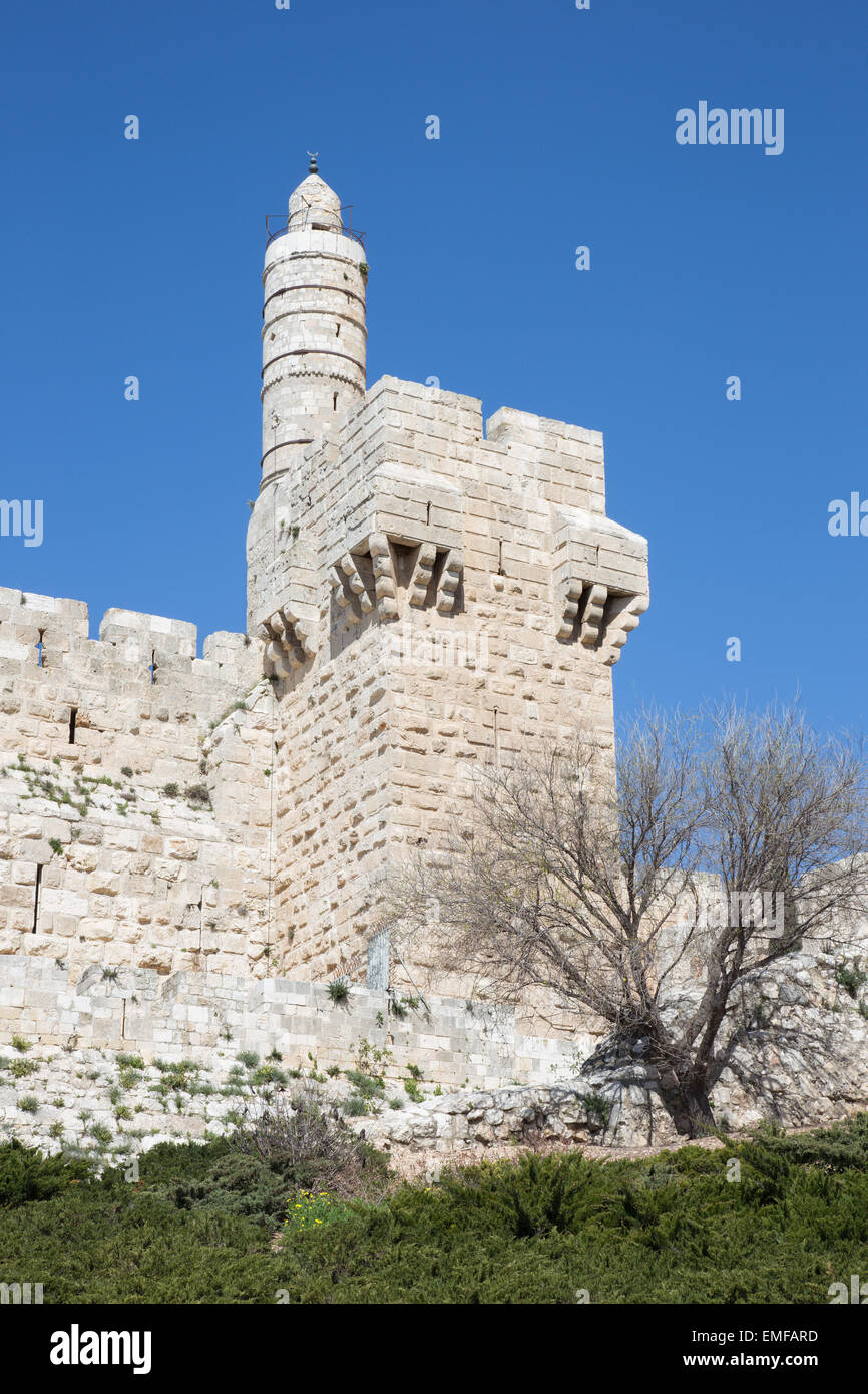 Jérusalem - la tour de David Banque D'Images