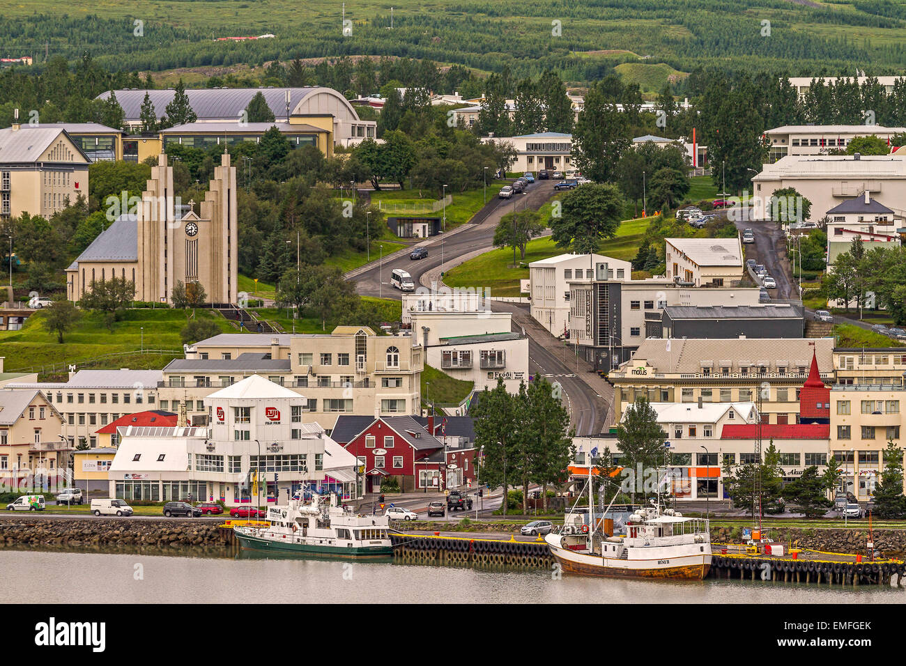 La Ville d'Akureyri l'Islande Banque D'Images