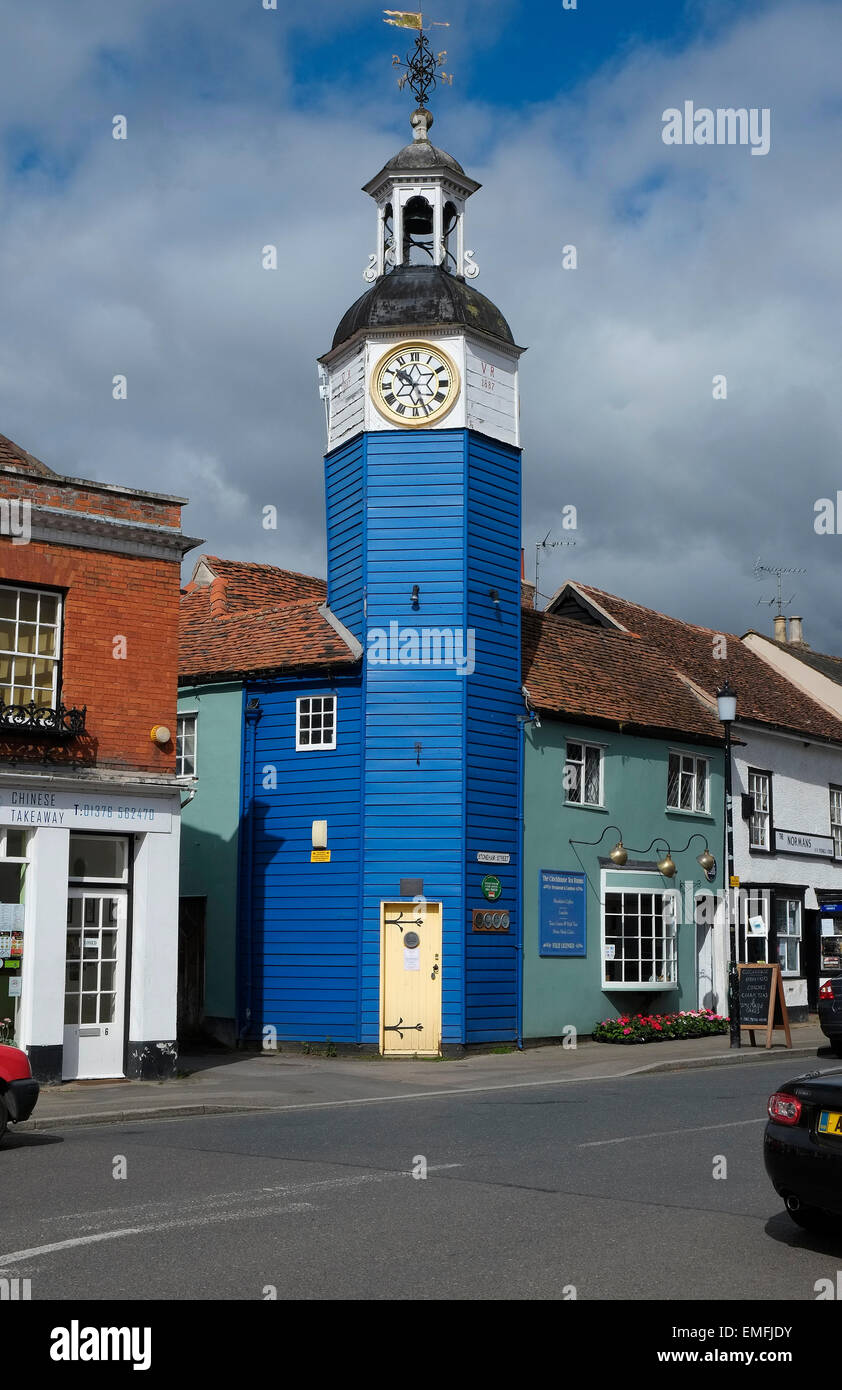 La tour de l'horloge, Coggeshall, Essex, Angleterre Banque D'Images