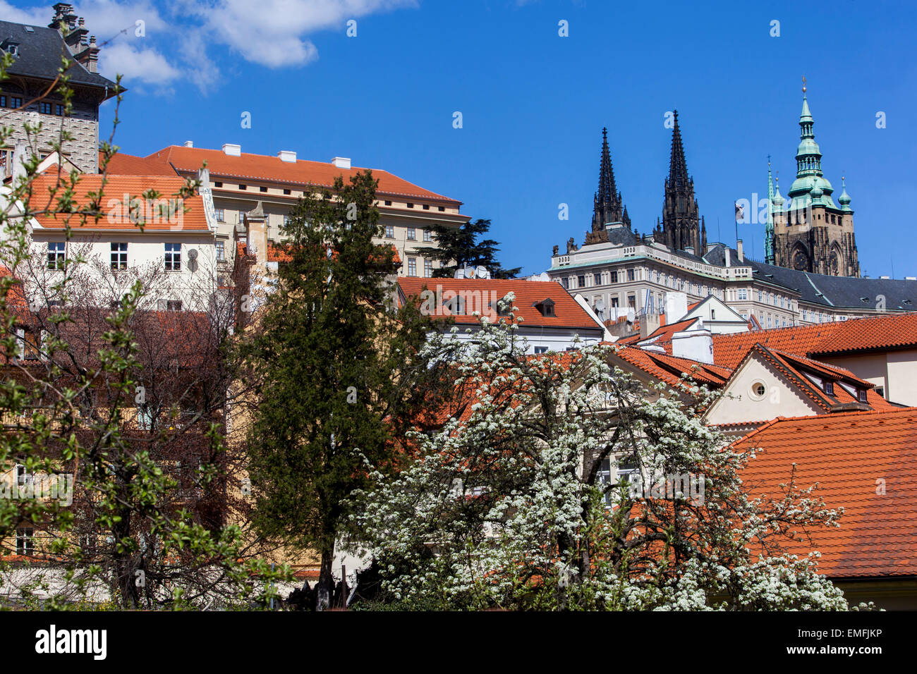 Vue sur le château de Prague République tchèque Banque D'Images