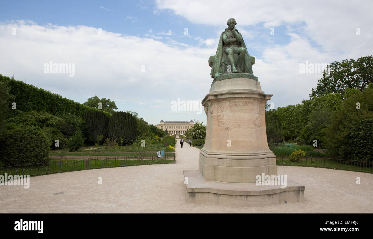 Statue en bronze de biologiste, naturaliste, et Jean-Baptiste Lamarck académiques par Léon Fagel au Jardin des Plantes, Paris Banque D'Images