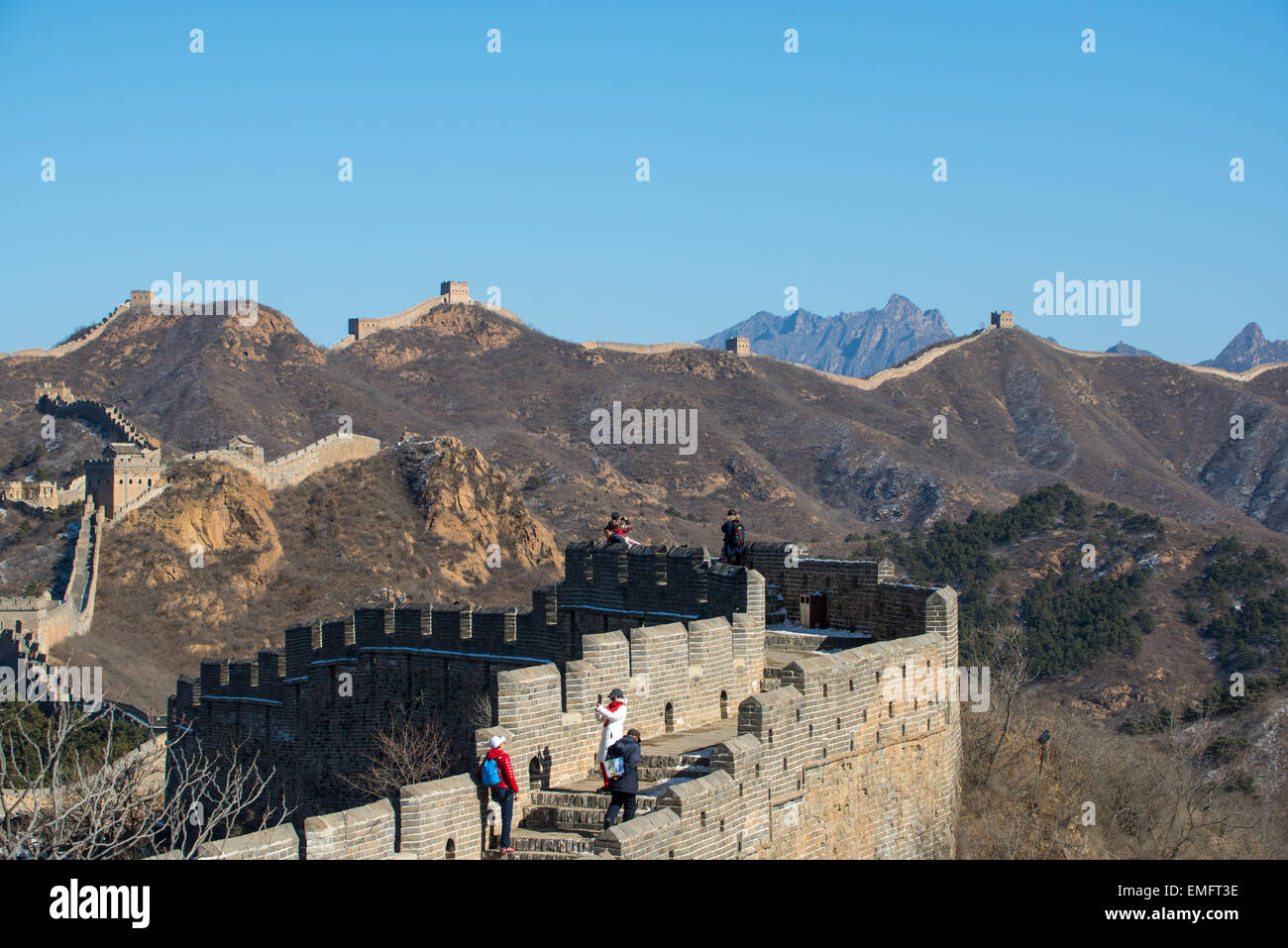 Célèbre muraille de Chine à jinshaling Banque D'Images